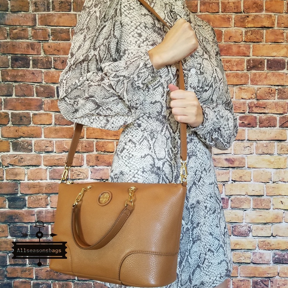 🔽Tory burch whipstitch slouchy crossbody satchel - Picture 4 of 8